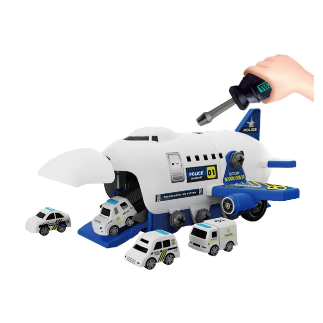 DIY Airplane Transport Truck Playset | WIth FREE Construction Toys