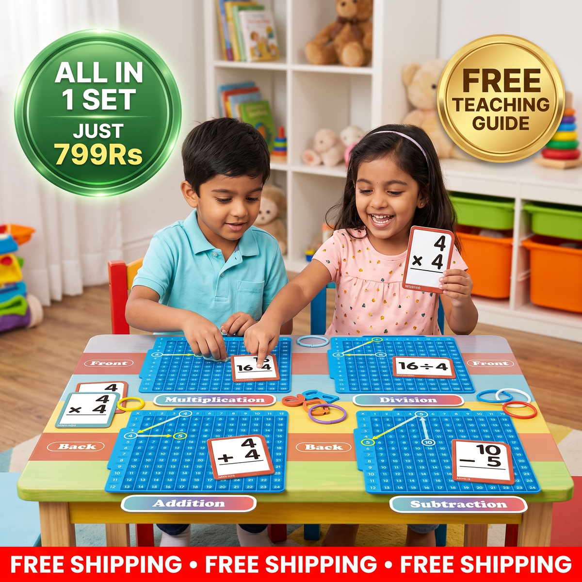 Interactive Math Practice Kit | Set of 332 Pcs