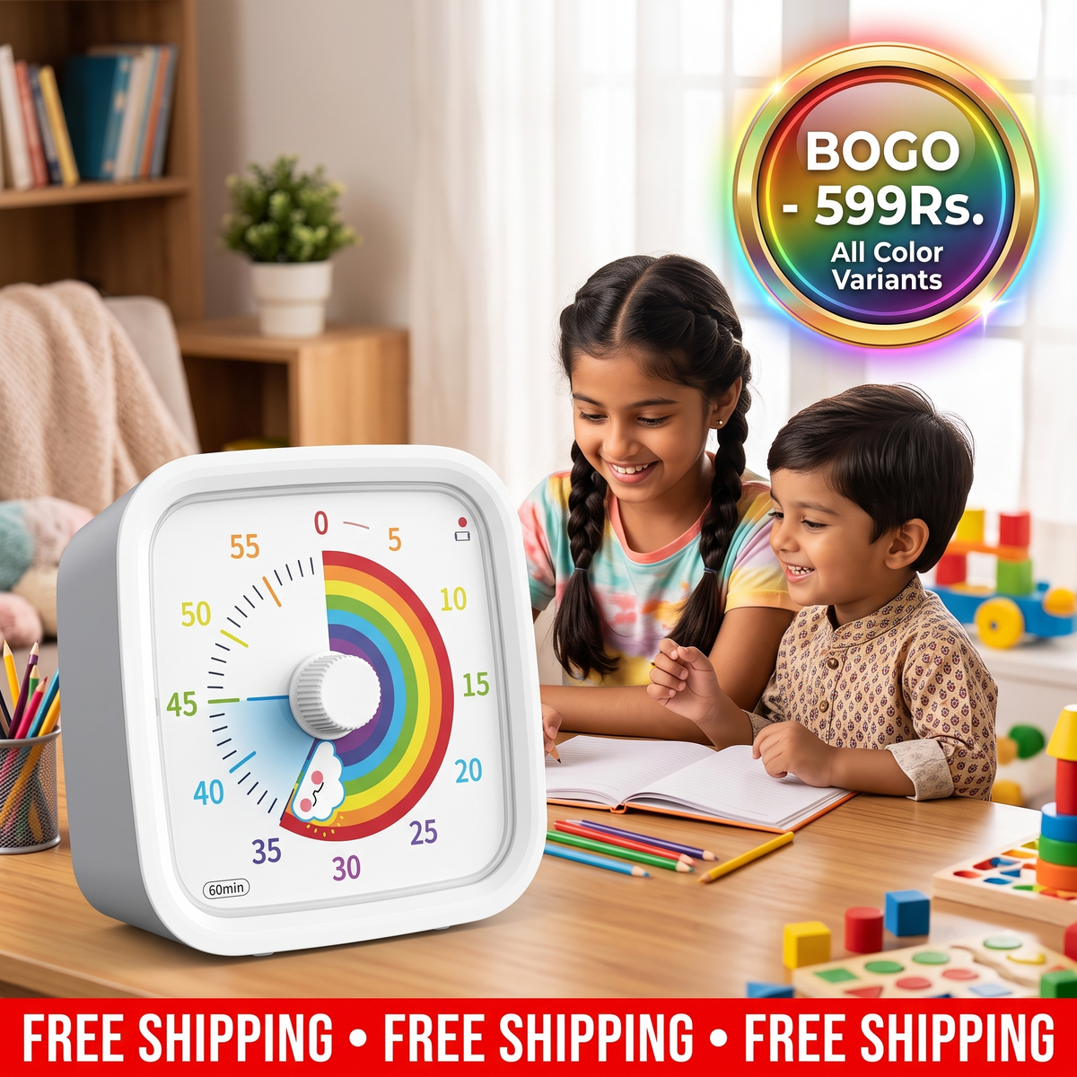 Visual Rainbow Countdown Timer | Buy 1 Get 1 FREE