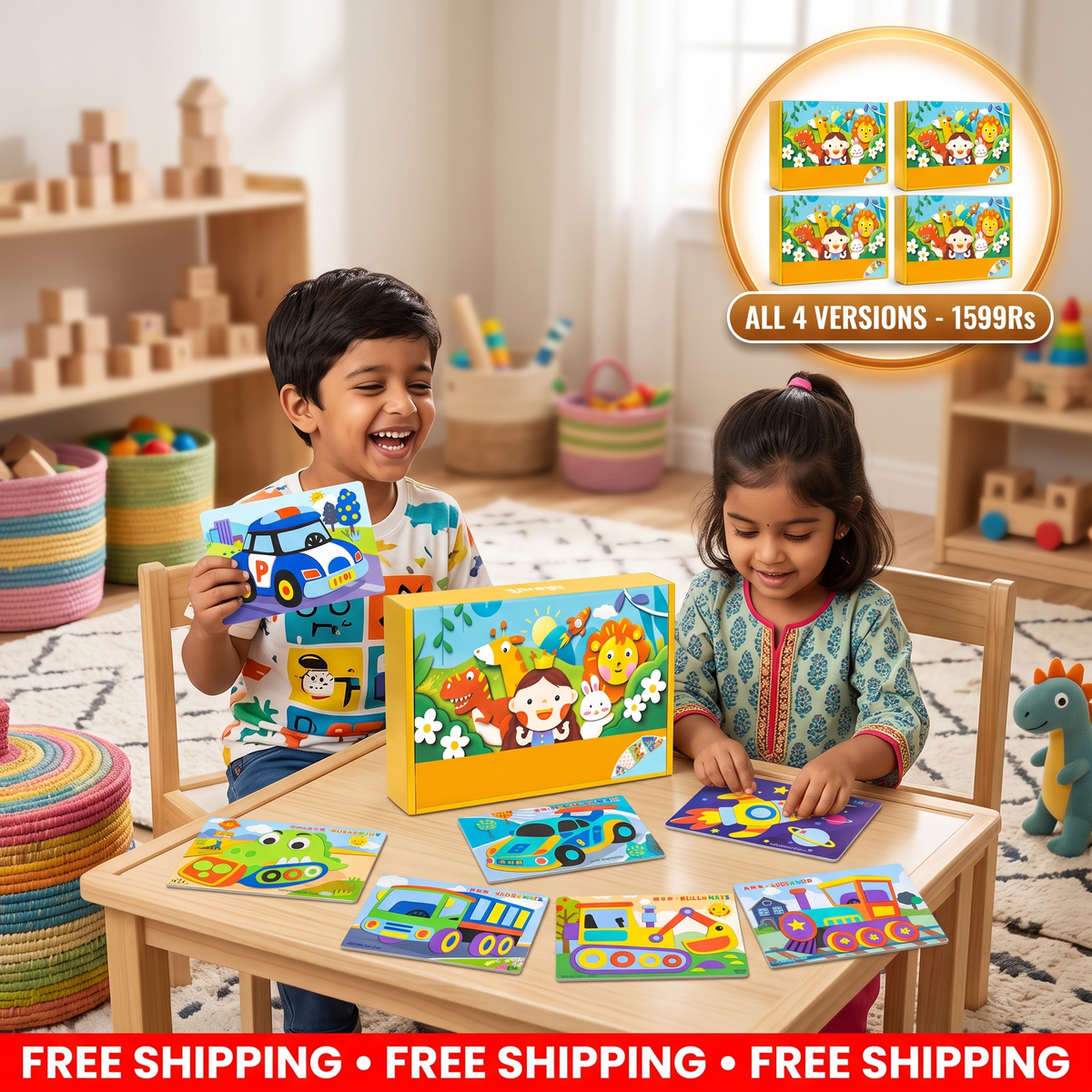 DIY 3D Craft Sticker Set for Kids | Pack of 12