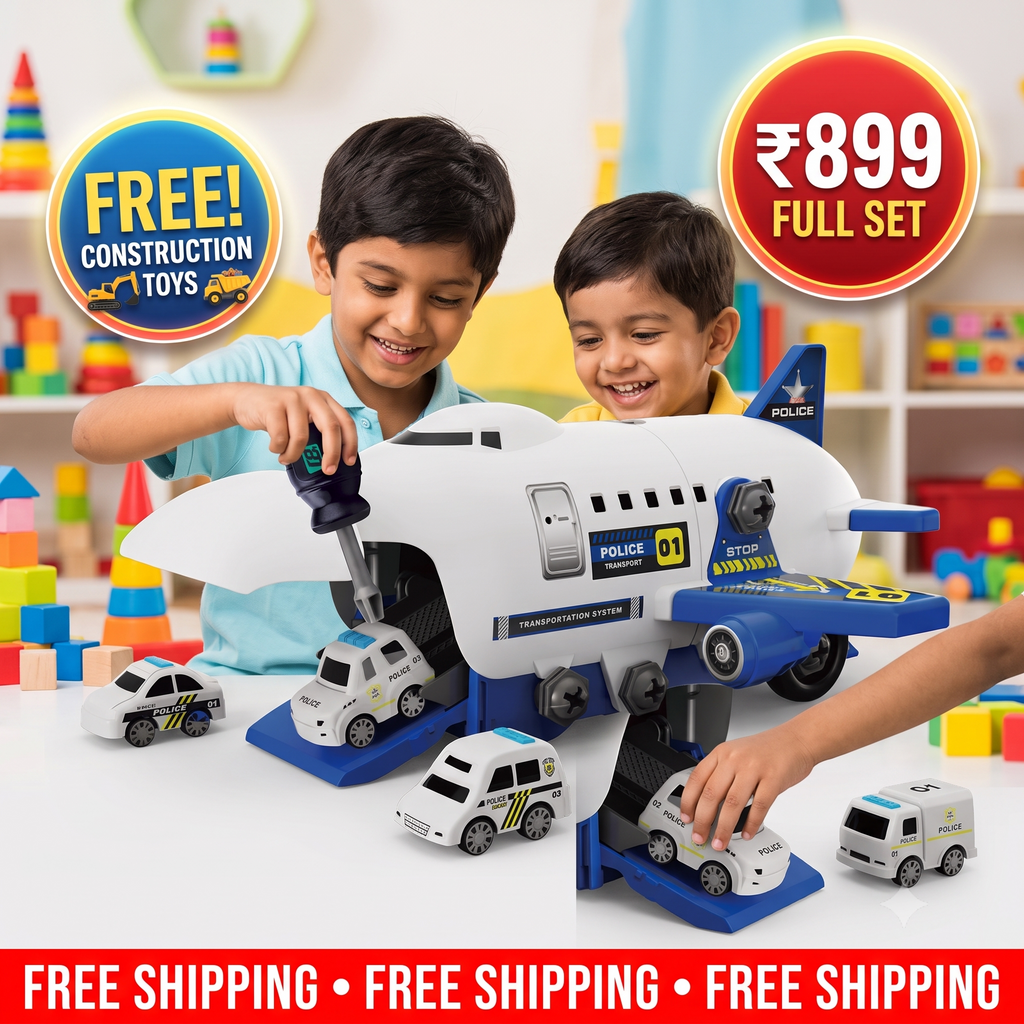 DIY Airplane Transport Truck Playset | WIth FREE Construction Toys