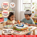 Kids Montessori Mushroom Pegboard Mosaic Puzzle Set | Boosts Creativity & Imagination