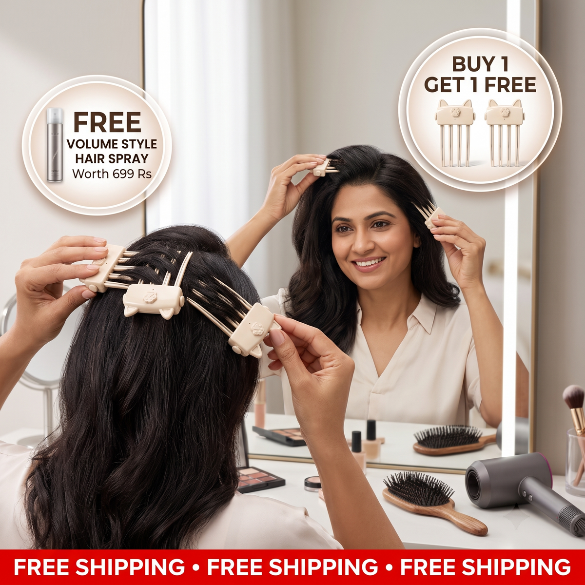 Cordless Heated Hair Volumizer | FREE Volume Hair Spray