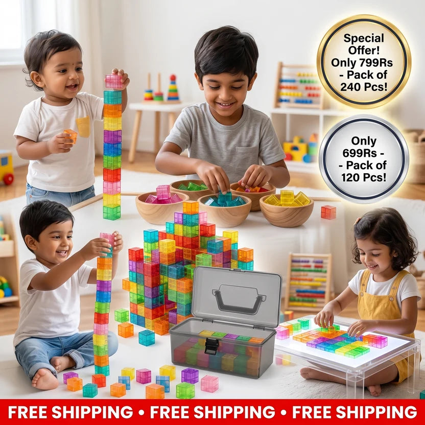 Montessori Cube Building Block Set for Kids | Improve Problem Solving