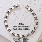 Women's Elegant Heart Link Bracelet | Pack of 4 | Lasts Forever