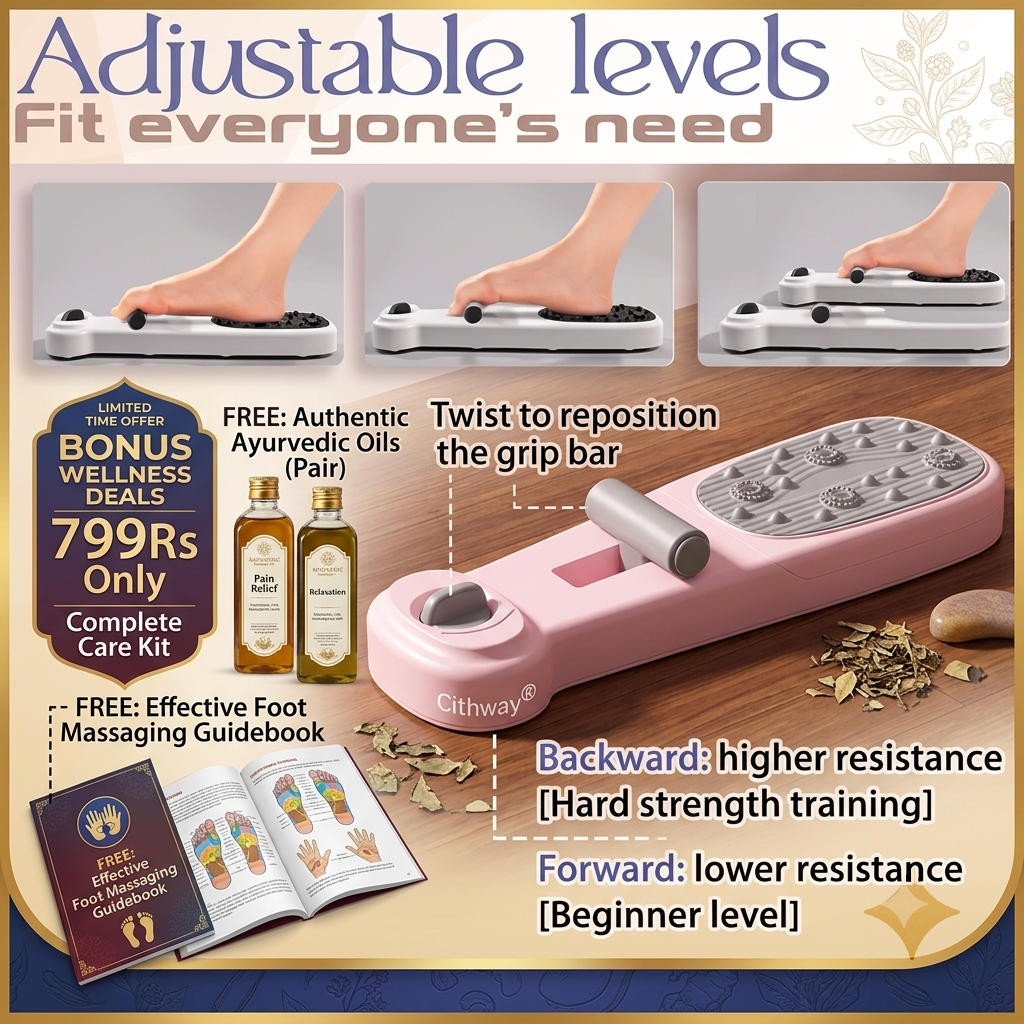 Magnetic Foot Arch Training Board | Fast Pain Relief | FREE Ayurvedic Pain-Relief Oil