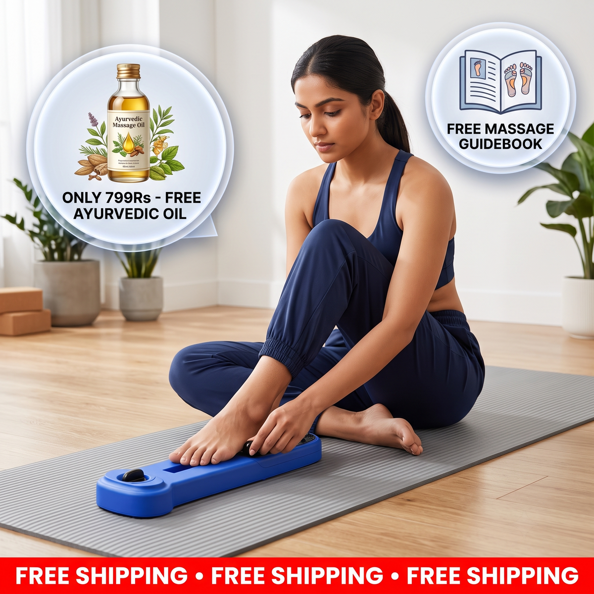 Magnetic Foot Arch Training Board | Fast Pain Relief | FREE Ayurvedic Pain-Relief Oil