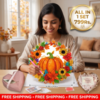 Autumn pumpkin diamond pattern Kit | All in 1 Set
