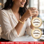 Women's Elegant Heart Link Bracelet | Pack of 4 | Lasts Forever