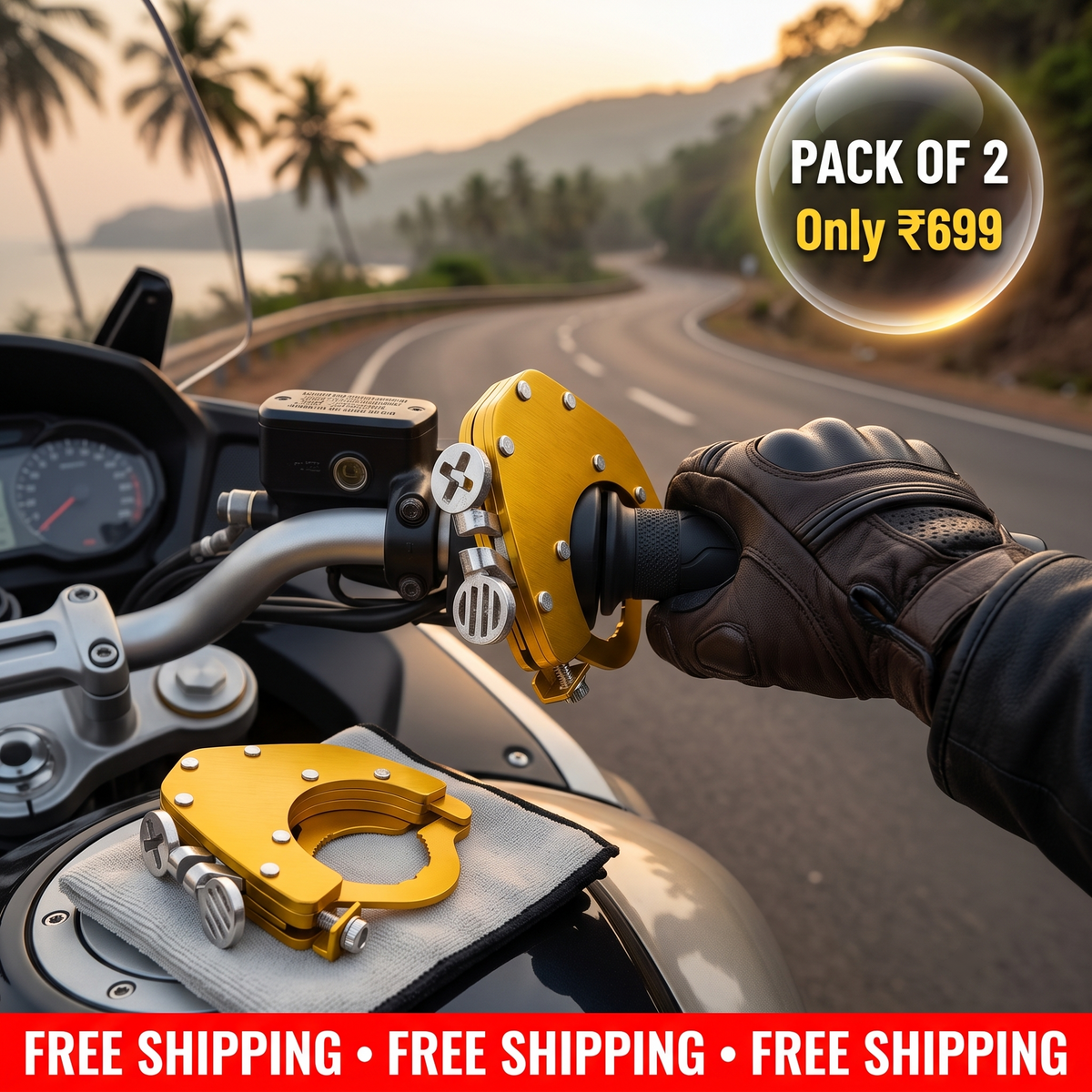 Motorcyle Cruise-Control | Long Distance Throttle Lock | Suitable For All Motorcylces