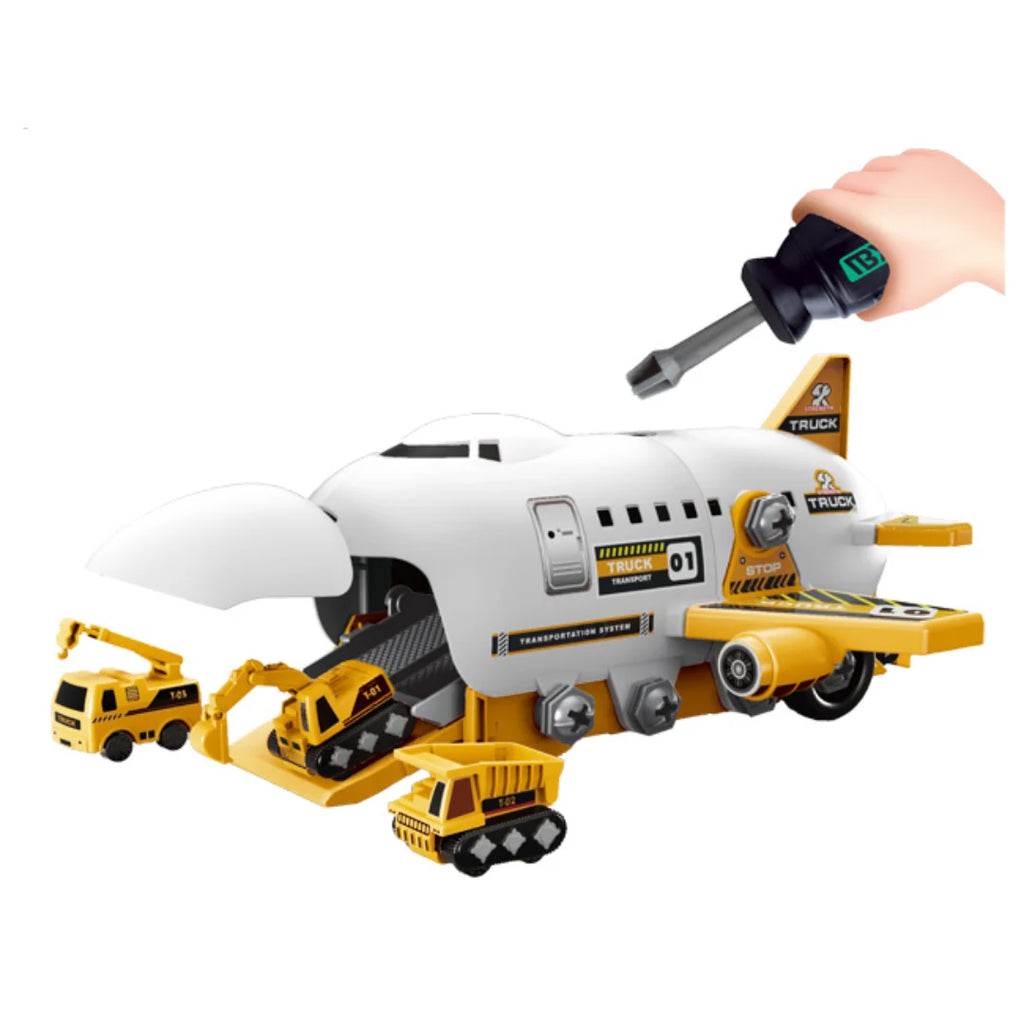 DIY Airplane Transport Truck Playset | WIth FREE Construction Toys