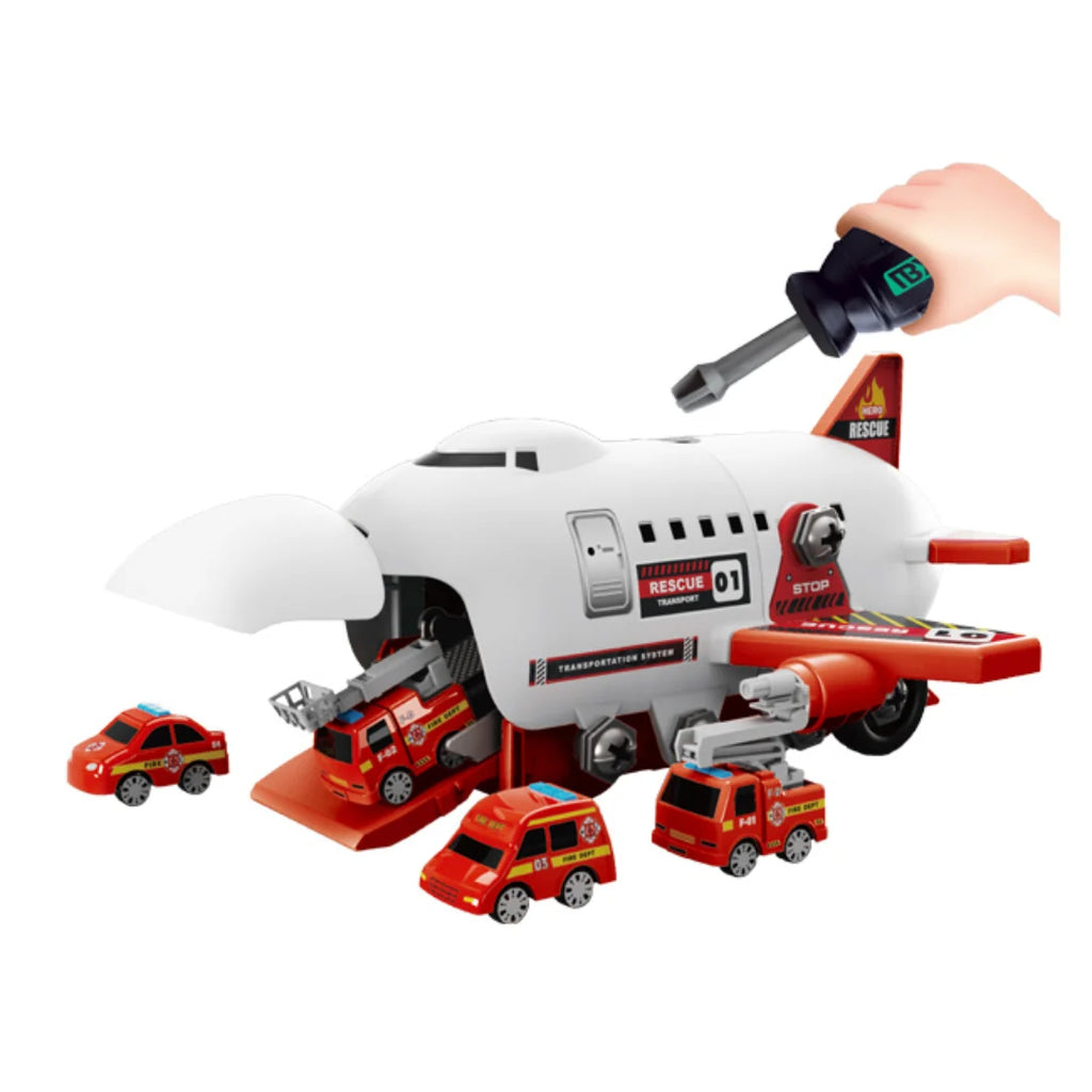 DIY Airplane Transport Truck Playset | WIth FREE Construction Toys