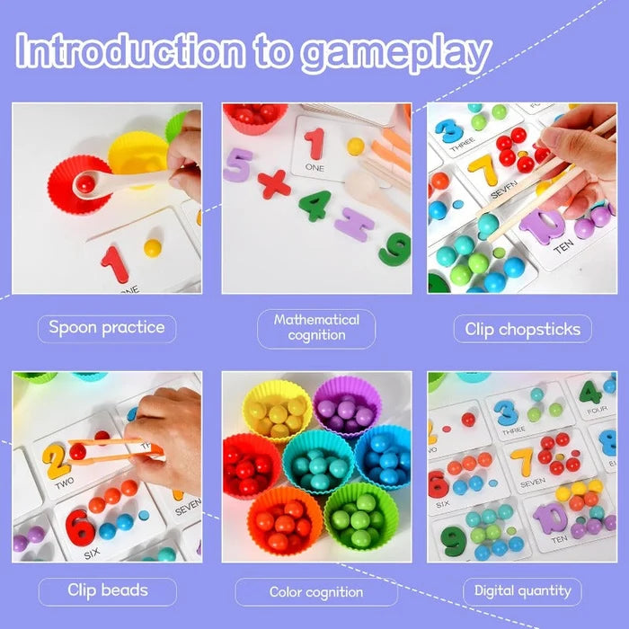 Color Bead Match Count Set | Playful Learning