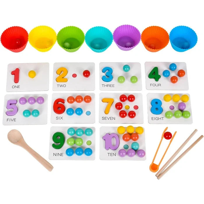 Color Bead Match Count Set | Playful Learning