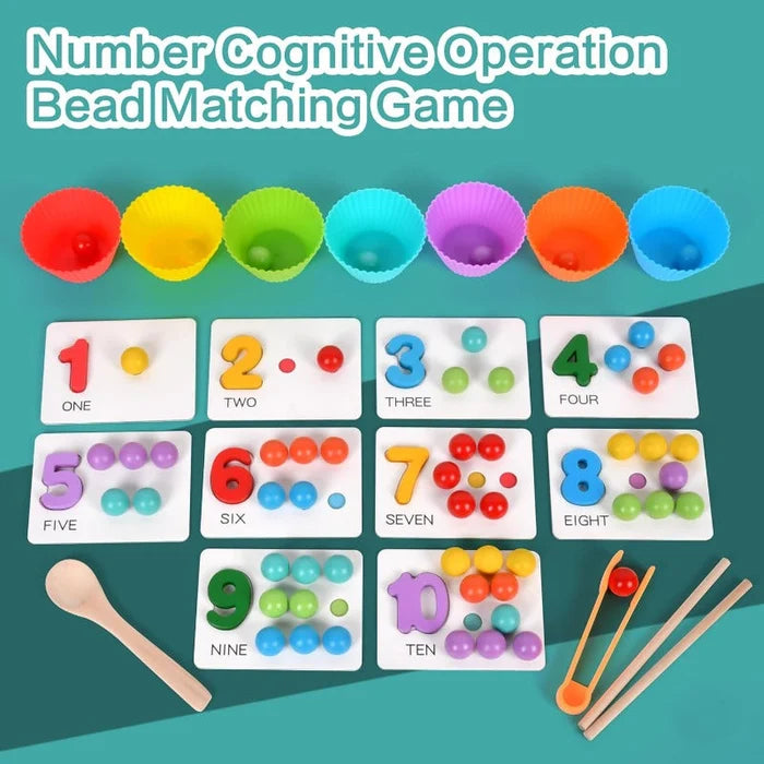 Color Bead Match Count Set | Playful Learning