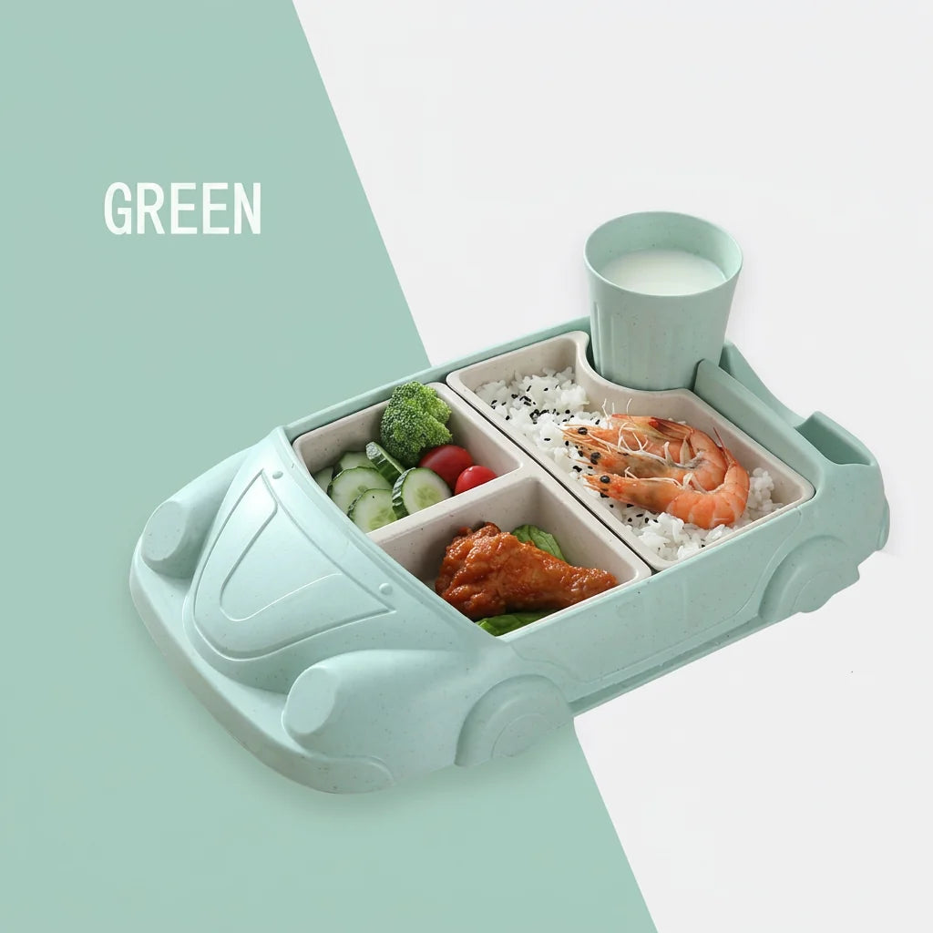 Kids Dinnerware Set in Car Design | Buy 1 Get 1 FREE | 100% Kid Safe Material