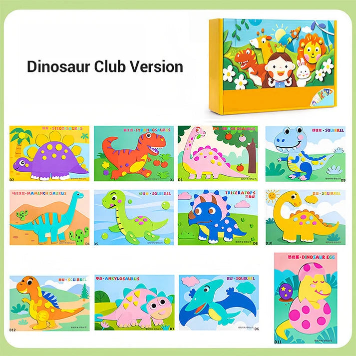 DIY 3D Craft Sticker Set for Kids | Pack of 12